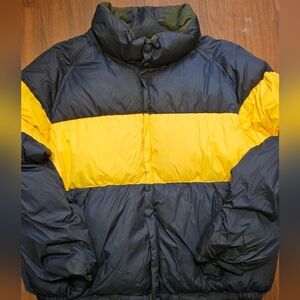 Yellow and Black Men's Puffer Jacket